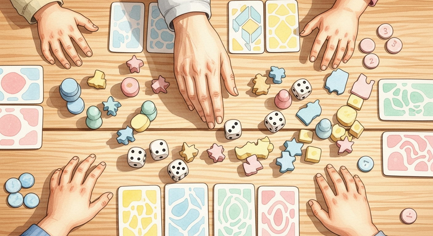 ボードゲームのコマやカード