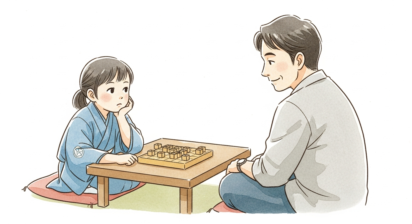 ボードゲームで作戦を考える子ども
